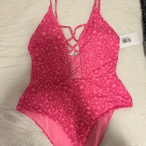 Dippin' Daisy's Pink Floral One Piece Swimsuit